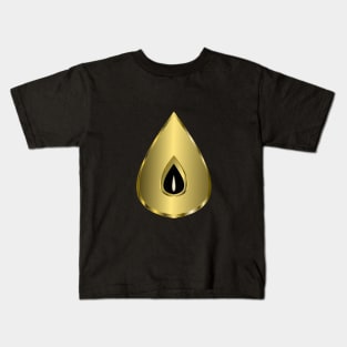 Shakti Yoga Teardrop Meditation Candle - Gold Kids T-Shirt